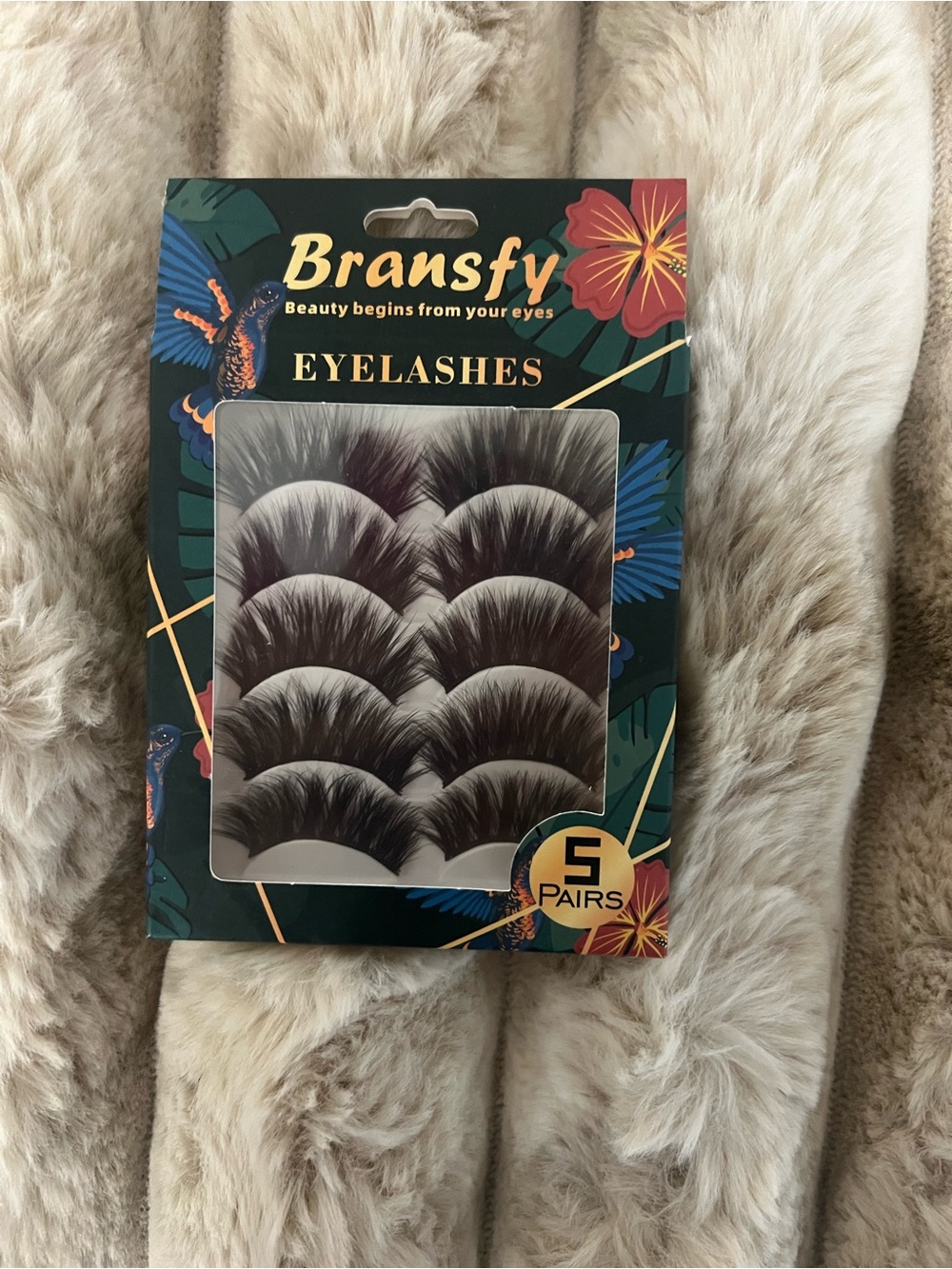 False Eyelashes 5 Pairs - Black